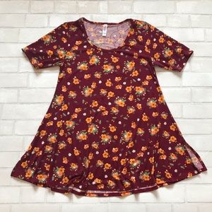 LuLaRoe burgundy perfect tee size x-small